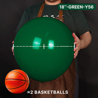 PartyWoo Dark Green Balloons - 20pcs 18-Inch Emerald Forest Green for Weddings & Celebrations
