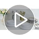 Disposable Plastic Dinnerware Set for 25 Guests - Gold Dinner Plates & Cutlery