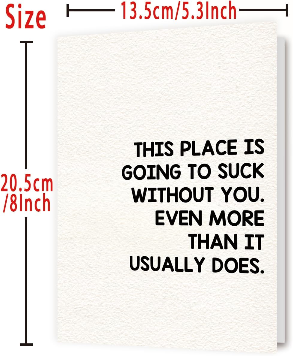OJsensai Funny Coworker Leaving Gift, Farewell Card, New Job Gifts for Women Men, Retirement Gifts