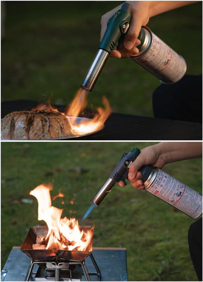 CAMPINGMOON Butane Torch - High Power Cooking Blow Torch Head | Green MT-2913-G
