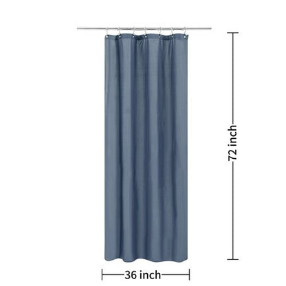 ALYVIA SPRING Stall Fabric Shower Curtain Liner Waterproof - Soft & Lightweight Small Shower Curtain with Magnets for Narrow Stall Size, Machine Washable - 36x72, Stone Blue