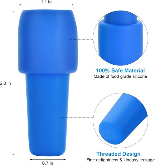 8 Pack Silicone Wine Stopper, Wine Stoppers for Wine Bottles, Wine Seal Stopper Can Be Reused to Keep Wine Fresh, by Brusoon (Multicolor)