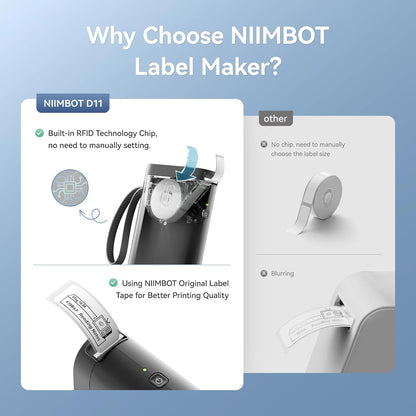 NIIMBOT Label Maker - Portable Wireless Label Printer with Multiple Templates | USB Rechargeable for Home & Office Organization