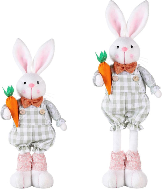 Skiennix Easter Bunny Plush Decoration - Adorable Figurine for Spring Home Decor | Green