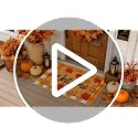 Fall Maple Leaf Welcome Doormat Set - Brown & Leaf - Outdoor Door Mat for Fall Decor
