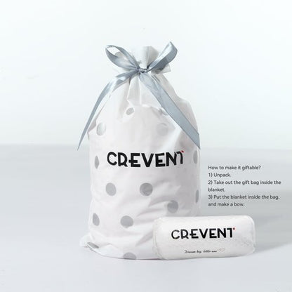 CREVENT Cozy Plush Baby Security Blanket, Loveys for Baby Girls and Boys, Birthday (Cow)