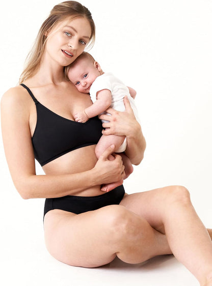 MOMANDA Nursing Bra - Seamless Wirefree Maternity Comfort | V Neck Design for Breastfeeding