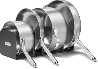Caraway Stainless Steel Cookware Set - 12-Piece 5-Ply Pots & Pans - Non-Toxic, PTFE & PFOA Free, Space-Saving Design
