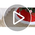 18-Inch White Plush Christmas Tree Skirt - Holiday Tabletop Decor