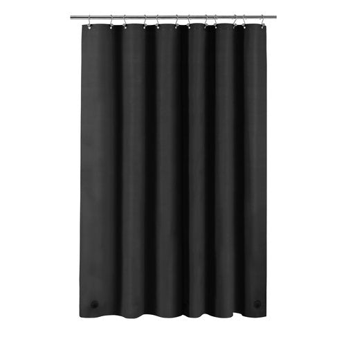 Barossa Design Black Long Shower Curtain Liner 78" Height - 3 Magnets & Waterproof Lightweight PEVA Shower Liner for Bath Tub, PVC Free, Metal Grommets, Black, 72x78