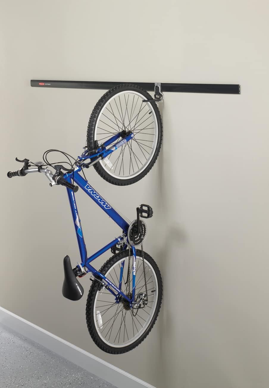 Rubbermaid FastTrack Vertical Bike Hook - Heavy-Duty Wall Mount for Garage Storage | Holds Up to 50 Pounds