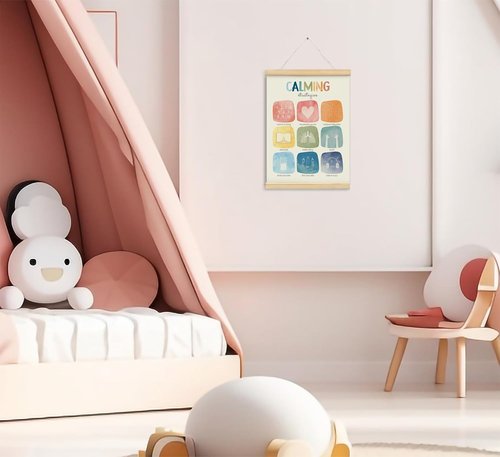 Foedor Calming Corner Posters - Mental Health Wall Art for Kids | Perfect for Nursery & Counseling Offices