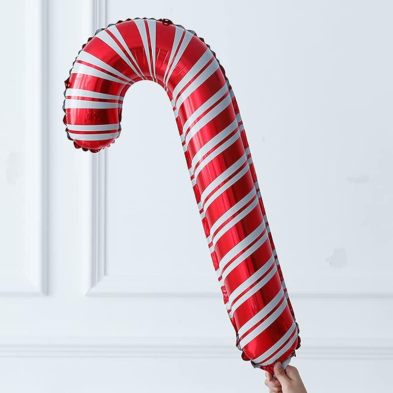 Christmas Balloon Garland Arch Kit with Red and White Candy Cane Balloons
