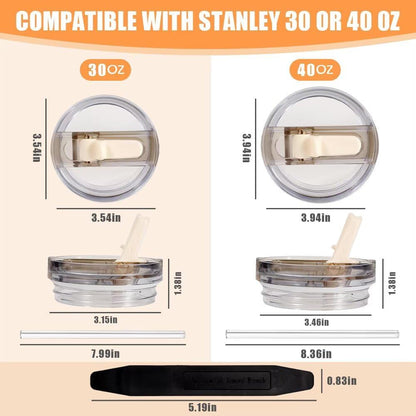 Stanley Quencher ProTour Tumbler Replacement Lid - Leak Proof Detachable Flip Straw | 30 oz, No Spill