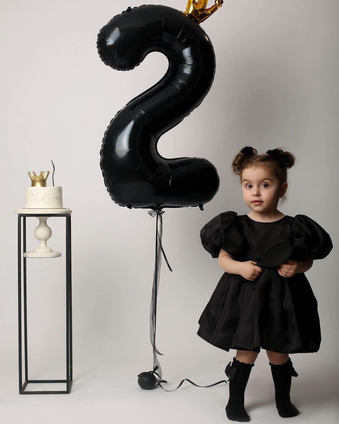 40 Inch Black Number 2 Balloons by [Brand Name] - Perfect for 2nd Birthday Party Decorations