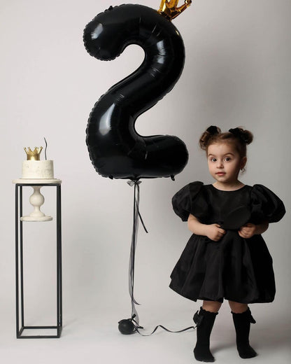 40 Inch Black Number 2 Balloons by [Brand Name] - Perfect for 2nd Birthday Party Decorations