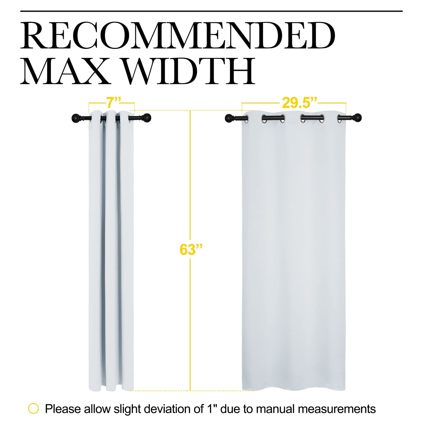 NICETOWN Room Darkening Draperies Curtains Panels, Window Treatment Thermal Insulated Grommet Room Darkening Curtains/Drapes for Bedroom (Greyish White, 2 Panels, 34 by 63)