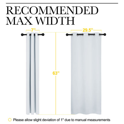 NICETOWN Room Darkening Draperies Curtains Panels, Window Treatment Thermal Insulated Grommet Room Darkening Curtains/Drapes for Bedroom (Greyish White, 2 Panels, 34 by 63)