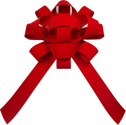 Skiennix 30" Giant Car Bow - Red Velvet, Weather Resistant & Non-Scratch Magnet Base (1 Pack)