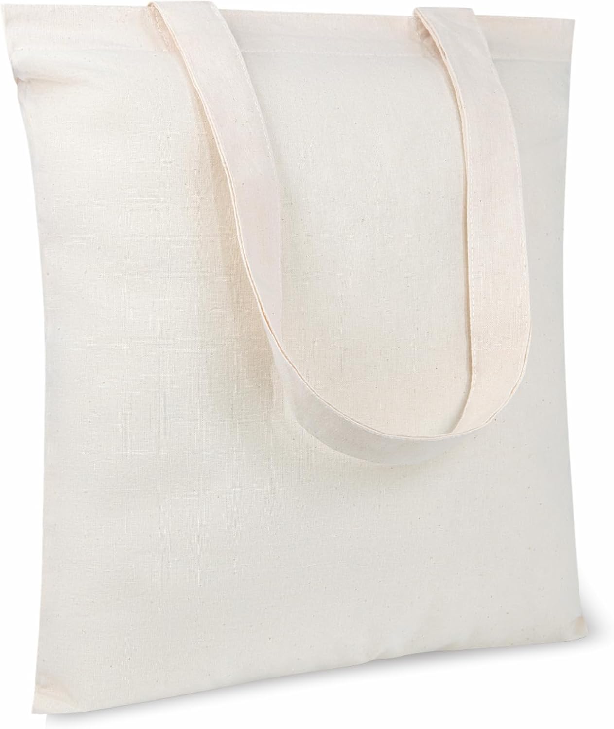 TOPDesign Cotton Tote Bags - 10-Pack Lightweight Reusable Grocery Bags | 11.8"x13" for DIY & Promotions