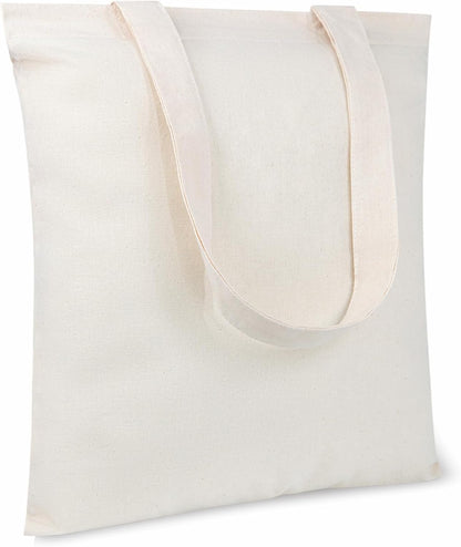 TOPDesign Cotton Tote Bags - 10-Pack Lightweight Reusable Grocery Bags | 11.8"x13" for DIY & Promotions