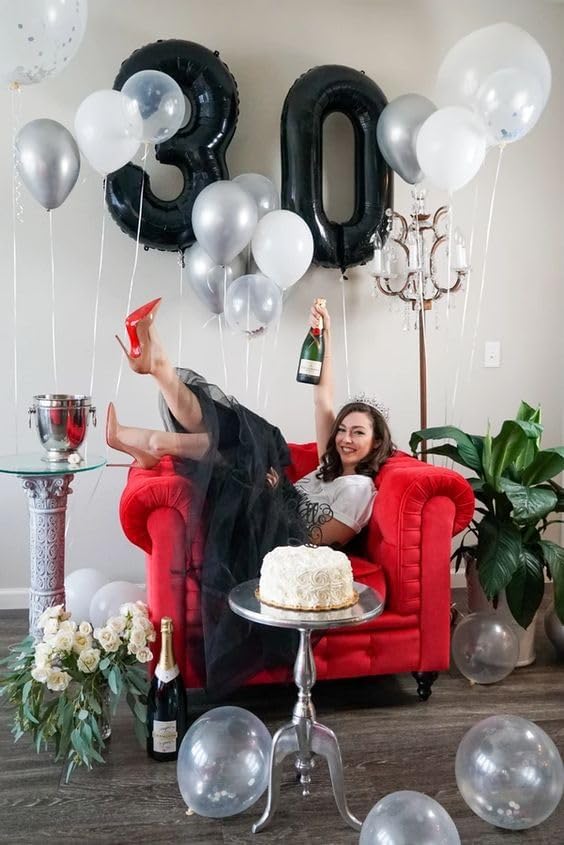 5 Number Balloon - 40 Inch Black Birthday Decoration | Perfect for 5th Birthday Parties
