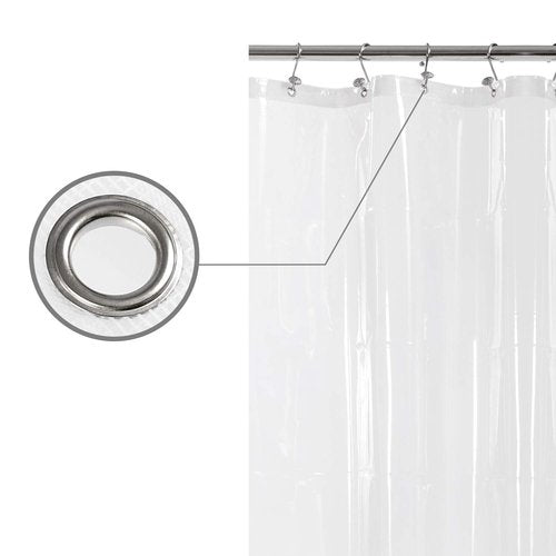 Barossa Design Long Shower Curtain Liner 78" Height - 6 Magnets & 8G Heavy Duty PEVA, Waterproof, PVC Free, Metal Grommets, Clear, 72x78