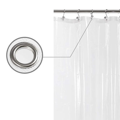 Barossa Design Small Shower Curtain for Shower Stall Size 36 x 72 inches,PEVA - Waterproof, Eco-Friendly, Non-Toxic, Odorless, PVC Free, Metal Grommets (Clear)