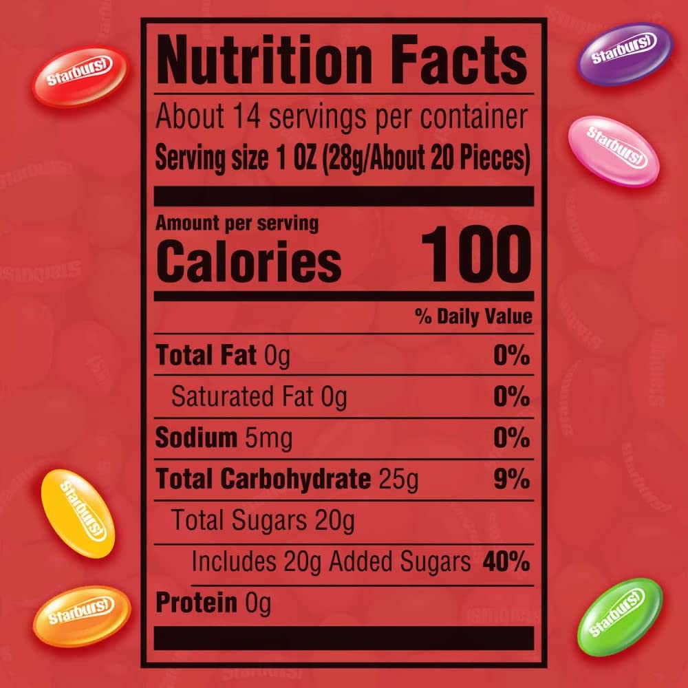 STARBURST Original Jelly Beans Gummy Candy, 14 oz Bag