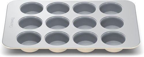 Caraway Non-Stick Ceramic Muffin Pan - 12-Cup Design with Naturally Slick Coating - Non-Toxic & PFOA Free - Ideal for Cupcakes & Muffins - Cream Color