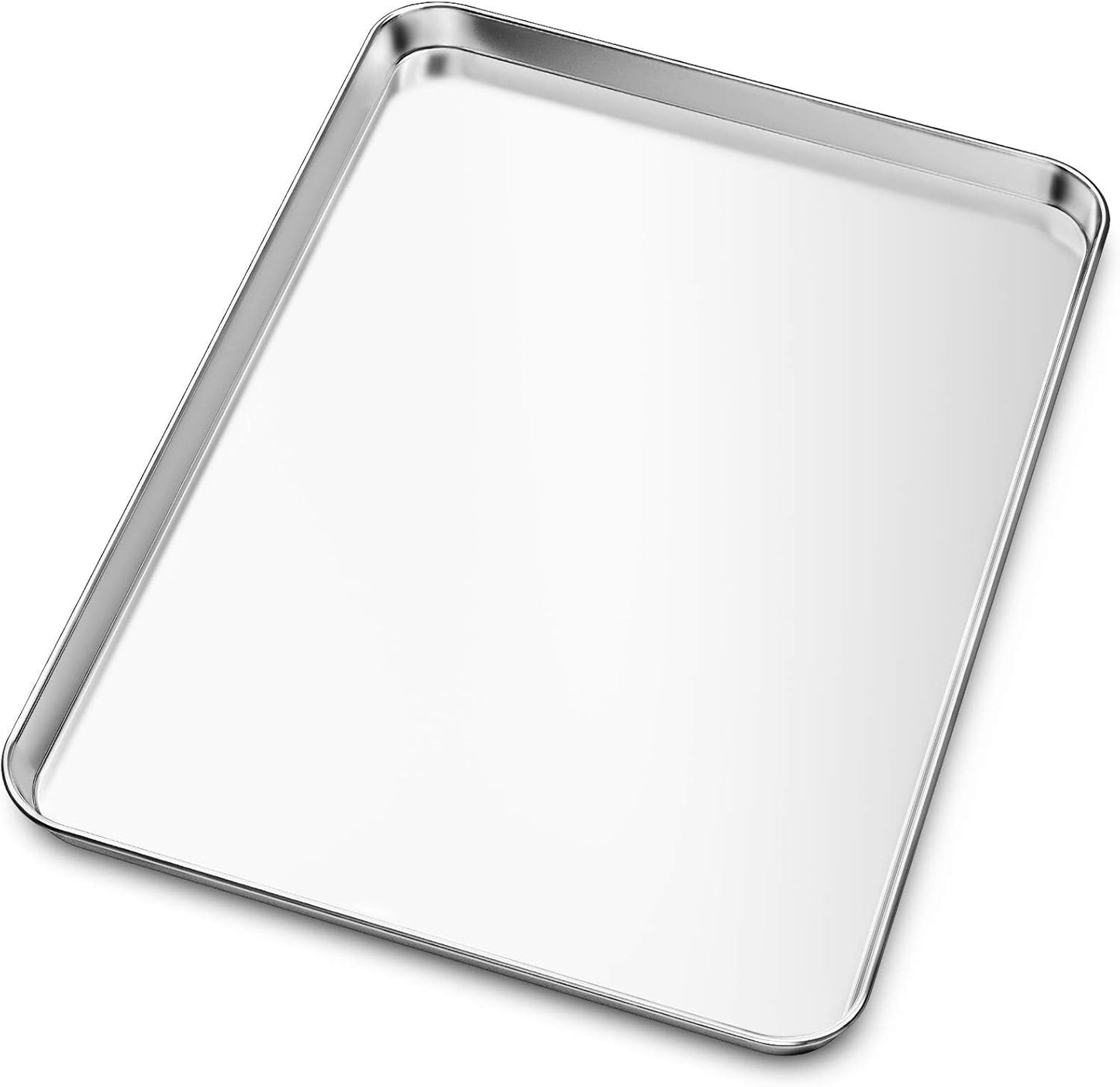 Yododo Stainless Steel Baking Sheet - Non-Toxic Cookie Tray with Superior Mirror Finish | 23½ Inch