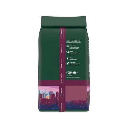 Starbucks Ground Coffee - Dark Roast for Hot or Iced Coffee | Six 12 oz Bags of Morning Joe