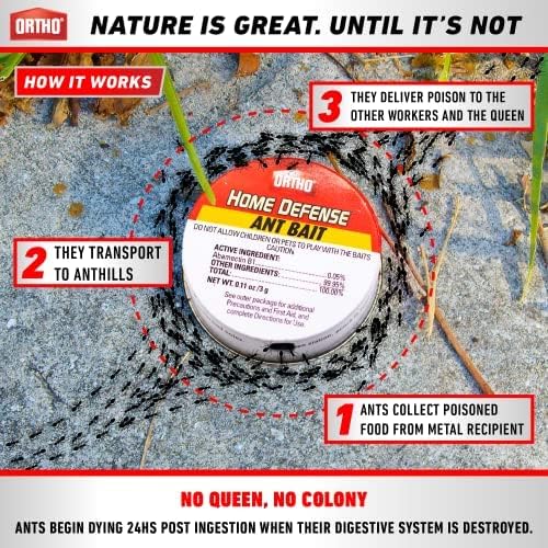 Ortho Home Defense Ant Traps - 10 Pack Metallic & Adhesive Indoor/Outdoor Ant Killer