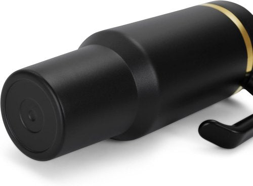 Makerflo 40 Oz Gold Electroplated Black Powder Coated Tumbler - Ideal for Crafting & Personalization | Pack of 25