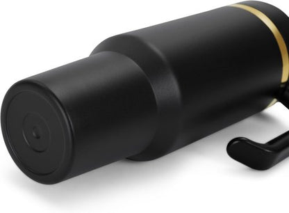 Makerflo 40 Oz Gold Electroplated Black Powder Coated Tumbler - Ideal for Crafting & Personalization | Pack of 25
