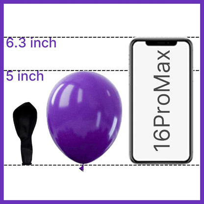 PartyWoo Dark Purple Balloons - 50 Pcs Mini 5-Inch Royal Purple for Graduation & Celebrations
