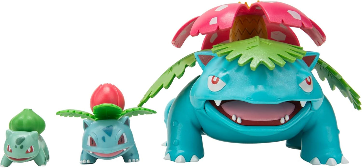 Pokémon Select Evolution 3 Pack - 2-Inch Bulbasaur, 3-Inch Ivysaur & 12-Inch Venusaur Battle Figures