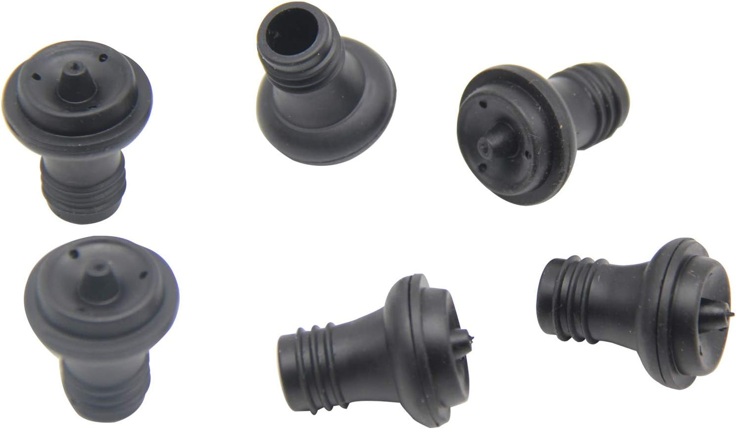 Wine Stoppers, Vacuum Stoppers for Wine Saver Vacuum Pump Preserver Edible Grade Rubber Wine Stopper, Keep Your Wine Fresh Pack of 6