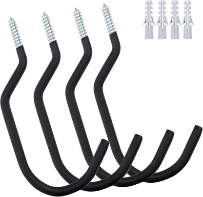 KURUI Heavy-Duty Bicycle Hooks - 9-Inch Garage Ceiling Hangers for Bikes, Lights & Plants