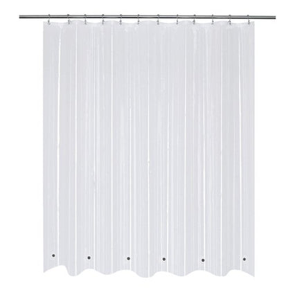 Mrs Awesome Short Shower Curtain Liner with 6 Magnets 72 x 66 inch Clear Thick PEVA Waterproof Plastic Shower Curtain 72x66, Clear