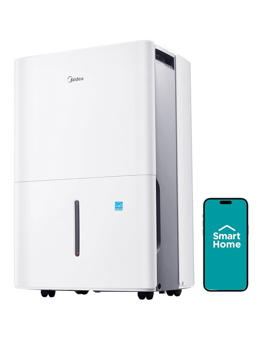 Midea Dehumidifier - 1,500 Sq. Ft. Energy Star Certified | 22 Pint Capacity for Basements & Medium Rooms (White)