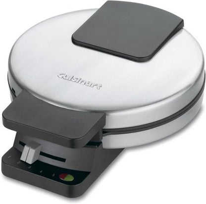 Cuisinart Waffle Maker - 1250W Round Classic Iron with 5-Setting Adjustable Browning Control | Brushed Stainless