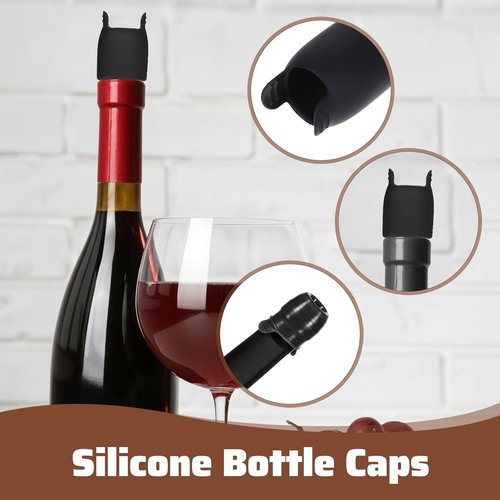 8Pcs Silicone Wine Stopper for Wine Bottles, Reusable Sparkling Wine Bottle Stoppers Keep-Wine-Fresh Sparkling Wine Bottle Stopper for Wine Beer Champagne Home Party