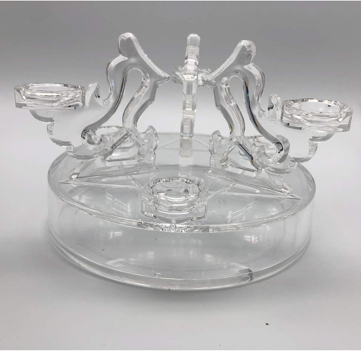 Skiennix Acrylic Crystal Ball Display Stand - Transparent Holder for 7 Glass Spheres | Elegant Desktop Ornament