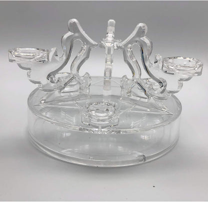 Skiennix Acrylic Crystal Ball Display Stand - Transparent Holder for 7 Glass Spheres | Elegant Desktop Ornament