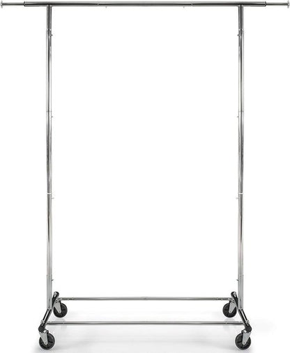HOME IT Clothes Rack - Heavy Duty Adjustable Chrome Garment Rack | 200 LBS Capacity, Collapsible Design