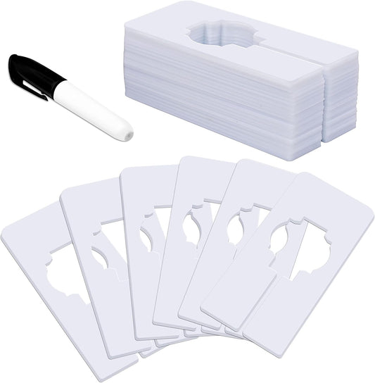 Regine Switzerland 30 PCS Closet Dividers - Writable & Reusable for Clothing Size Sorting | 2” x 5.4”