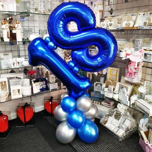 Number 3 Balloon - Night Blue 40 Inch Birthday Decoration for Kids & Women’s Parties