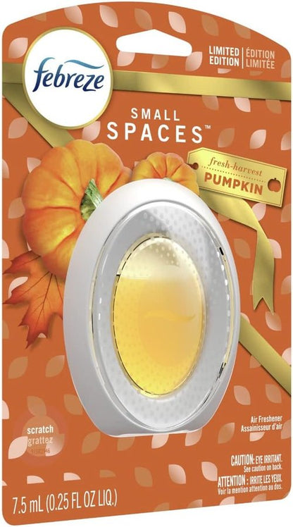 Febreze SMALL SPACES Air Freshener - Fresh-Harvest Pumpkin Scent for Cozy Home Atmosphere