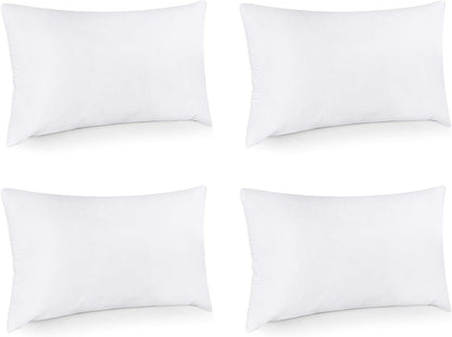 Utopia Bedding Throw Pillows - Set of 4 Fluffy Decorative Down Alternative Pillows | 14 x 22 Inches, White